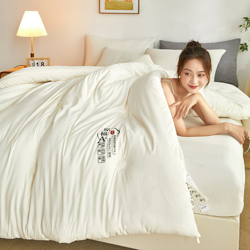 A-class original cotton soybean-filled all-cotton baby grade four-season quilted duvet with added thickness for autumn and winter, suitable for student dormitories, single and double size bedding core