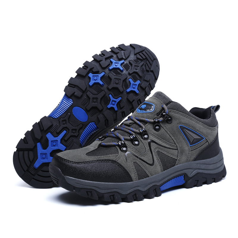 Zapatos de montaña al aire libre de explosión transfronteriza, zapatos de montaña antideslizantes y resistentes al desgaste para hombres, zapatos de montaña cruzada, amortiguación al aire libre