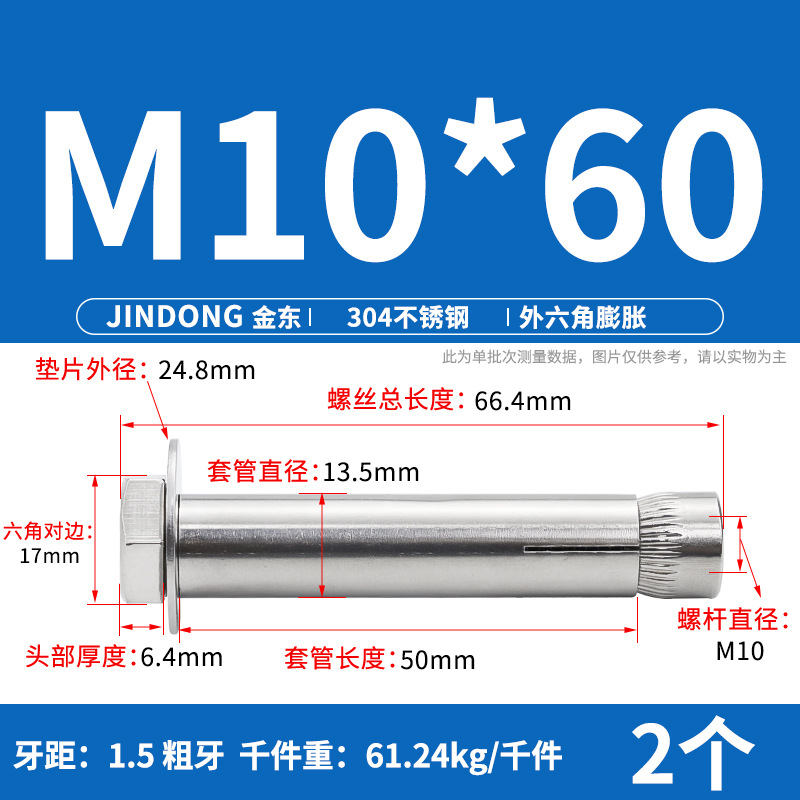 Анкерный болт All Directions M10*60 шестигранный