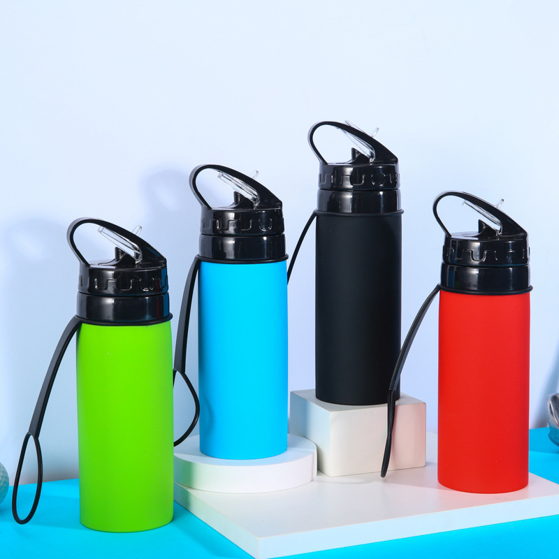 卸売アウトドアスポーツケトルシリコーン折りたたみ水筒クリエイティブソフトウォーターカップwater bottle旅行カップ|undefined