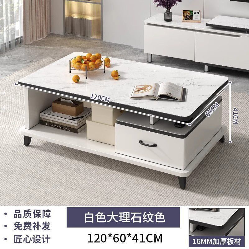 [기본모델] 120cm 흰색 대리석 패턴 두꺼운 판
