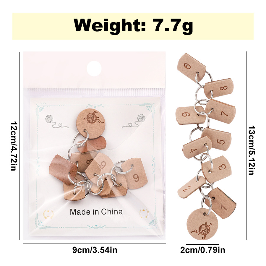 PU leather number bead chain 1-9