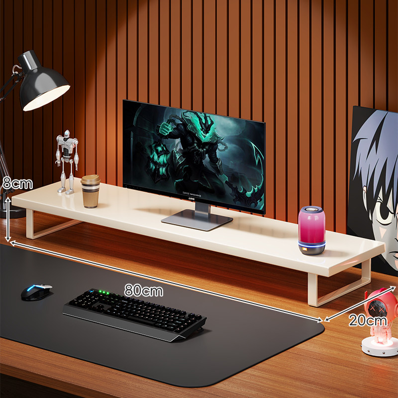 Soporte Elevador para Monitor de Computadora de Madera Organizador para Escritorio