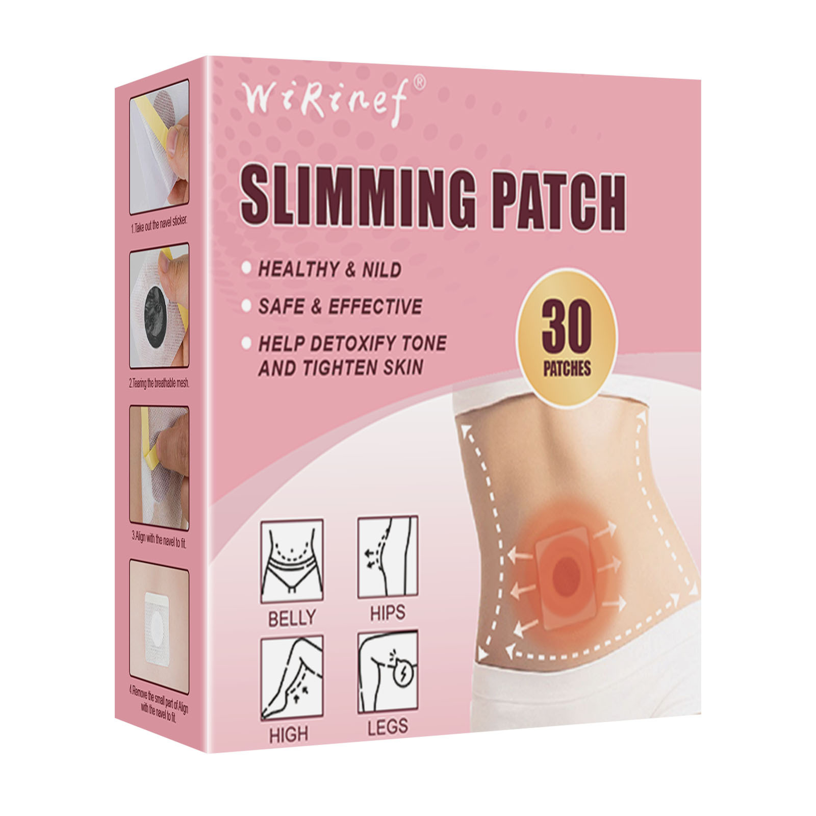 Parches adelgazantes para el ombligo WiRinef – 30 unidades, venta caliente transfronteriza