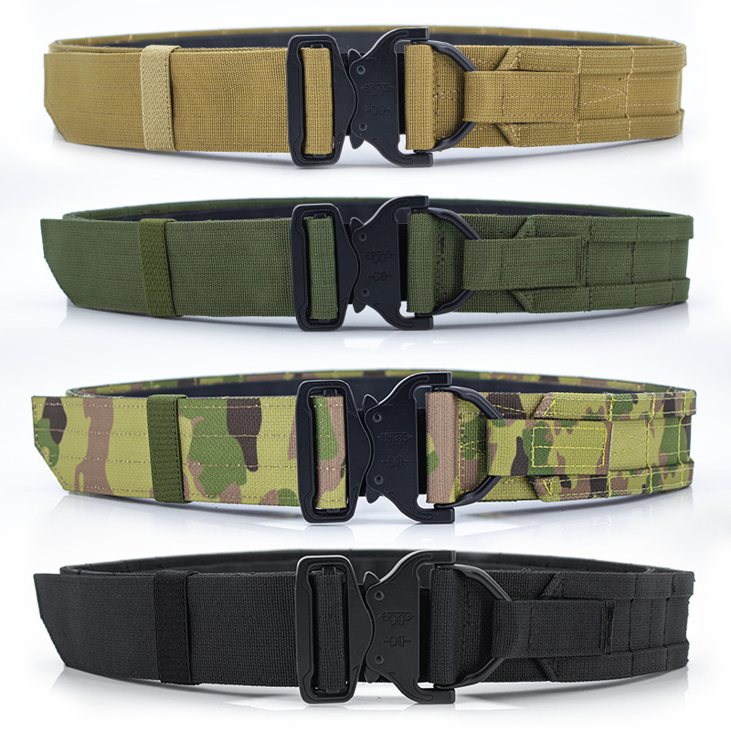 Double Thickened Tactical Combination Quick-release Buckle Belt Military Fan Camouflage Waist Seal Metal Buckle Outdoor Belt Overalls Double Thickened Tactical Combination Quick-release Buckle Belt Military Fan Camouflage Waist Seal Metal Buckle Outdoor Belt Overalls