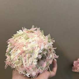 雨DEN手混线特色毛线手工编织DIY包包卡套配线团钩针织材料