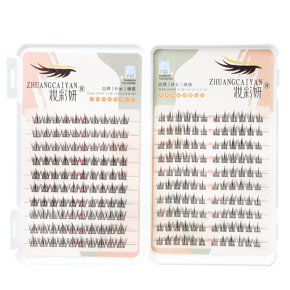 20 filas libro de pestañas girasol perezoso trilogía pestañas falsas simulación natural solo racimo segmento gran capacidad Ojo del Diablo