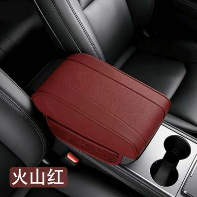 Pad with High-Quality Nappa – Armrest box pad - new-single-pillow-armrest-box-volcanic-red
