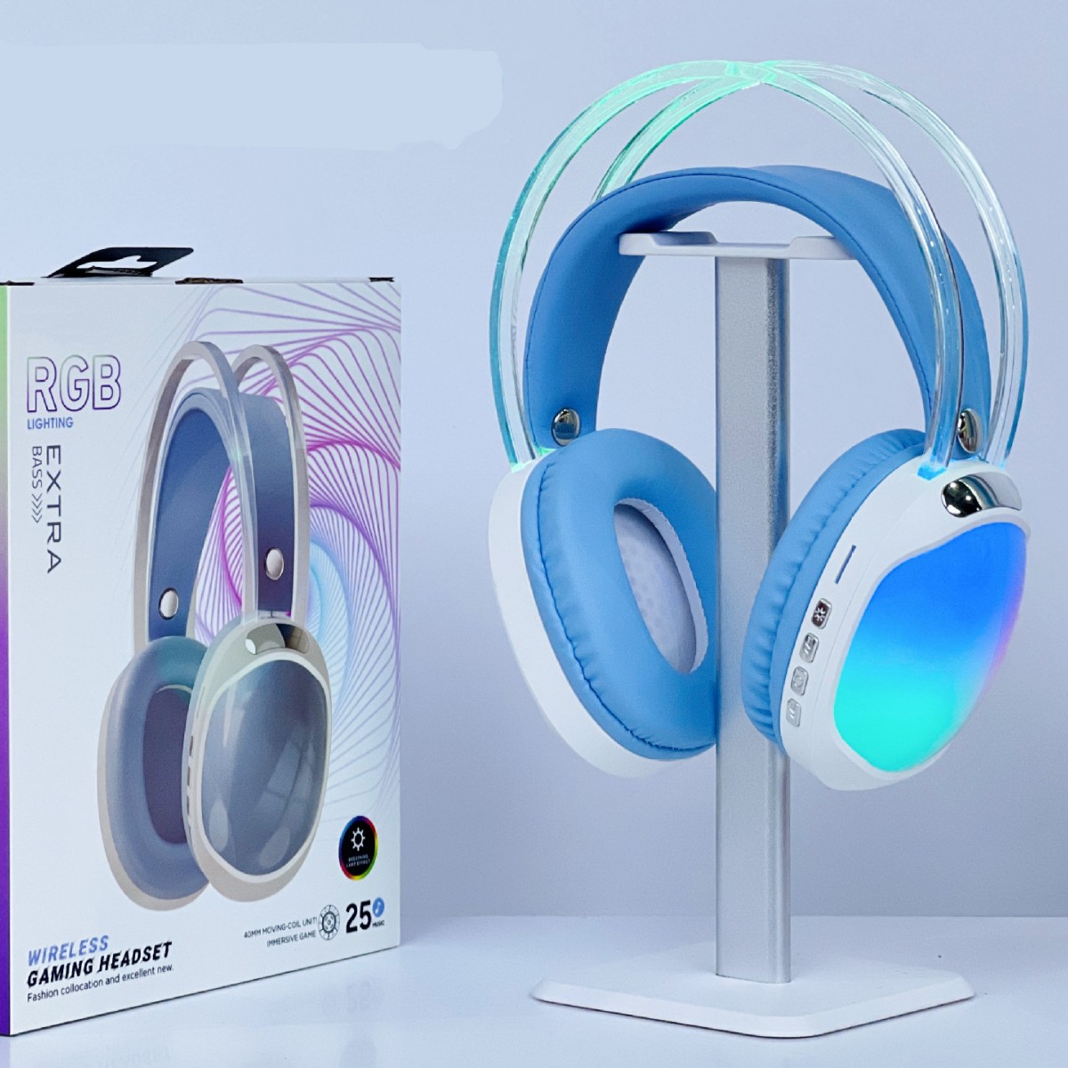 Nuevos auriculares Bluetooth PG920 calientes auriculares inalámbricos auriculares RGB luminosos tarjeta de enchufe para correr auriculares deportivos