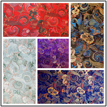 仿三五蝶恋织锦缎汉服古风荷香包旗袍提花布料面料零布尾单