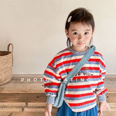 2024 spring new children's clothing children's Korean spring T-shirts long-sleeved sweatshirts for boys and girls 122038