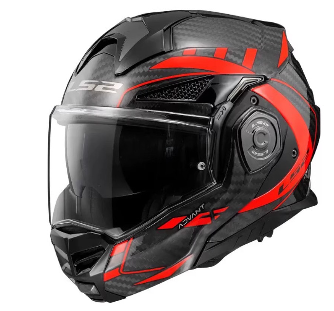 LS2 casco de la motocicleta de fibra de carbono trasero Flip exposición casco de doble lente de Los Hombres Cuatro Estaciones universal certificación 3C FF901