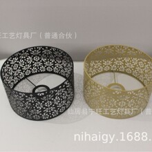 跨境专供欧洲市场铁艺灯罩金属雕刻金属镂空灯罩E27E14灯头口直销