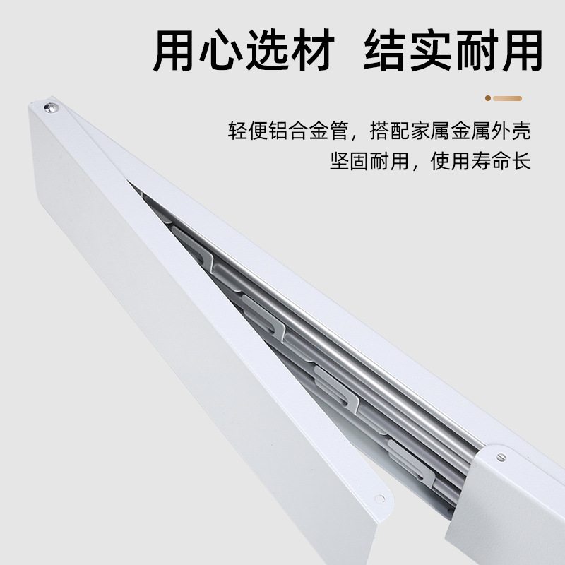 Percha de Ropa para Balcón y Baño, Plegable y Retráctil sin Perforación de Pared