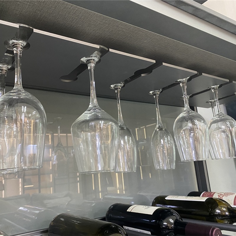 Aluminum Alloy Goblet Rack Red Wine Rack Upside down Household Wine Glass Rack Hanging Rack Wine Cabinet Hanging Cup Rack Bar Wine Rack