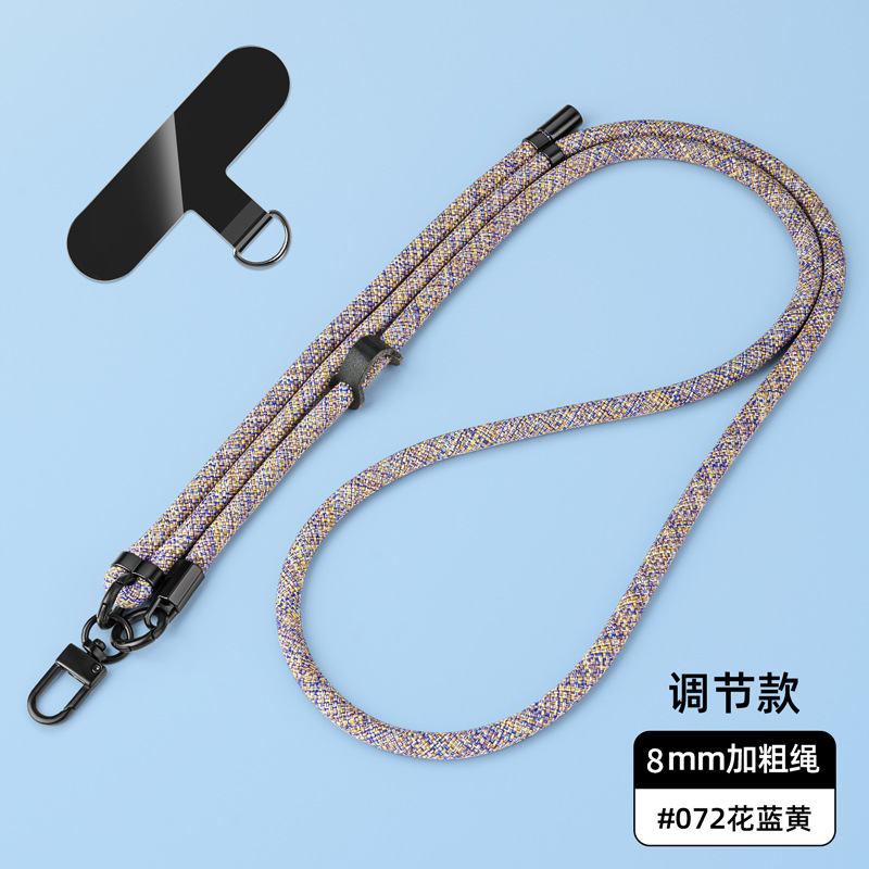 Cordón para teléfono móvil de 8mm, cuello colgante, mensajero, muñeca, eslinga de nailon resistente, cuerda anti-pérdida, longitud ajustable, espalda