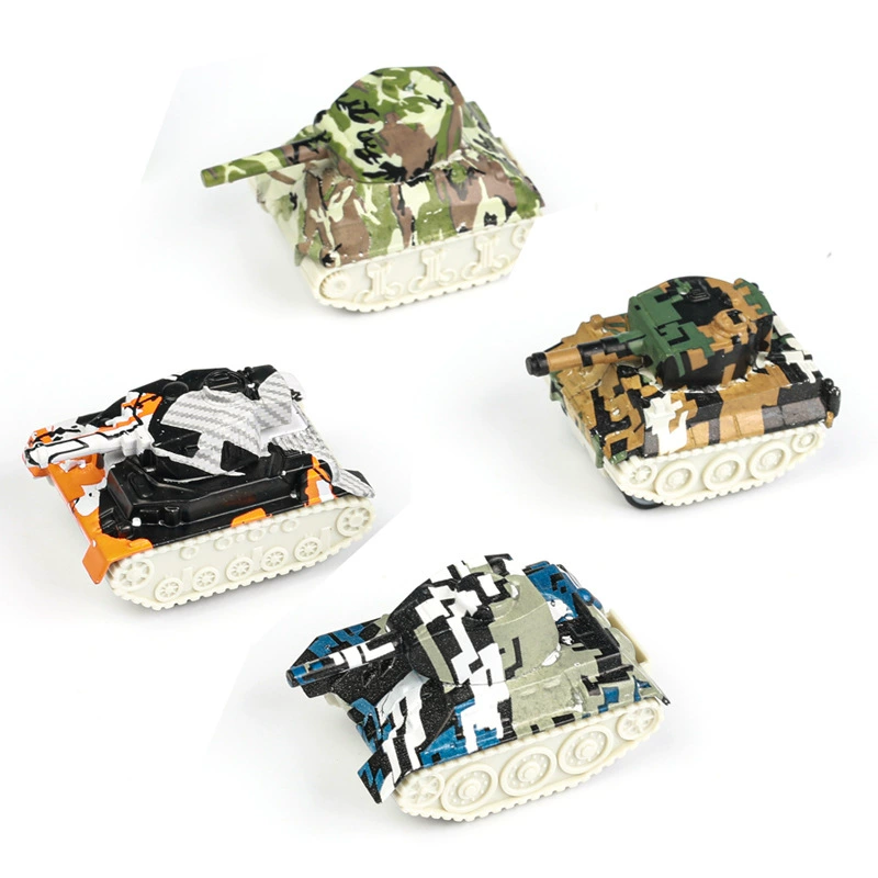 Трансграничный сплав мультяшный откат маленький танк игрушечный автомобиль военный камуфляж Q версия подарка автомобильная подвеска