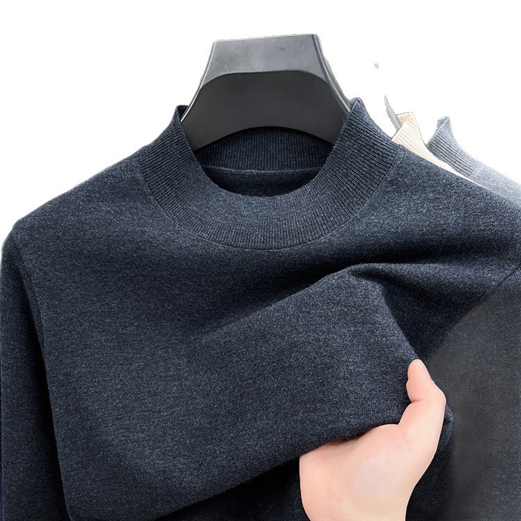 秋と冬のメンズセーター無地多用途ボトリングシャツ高品質高級紳士服卸売ドロップシッピングセーター|undefined