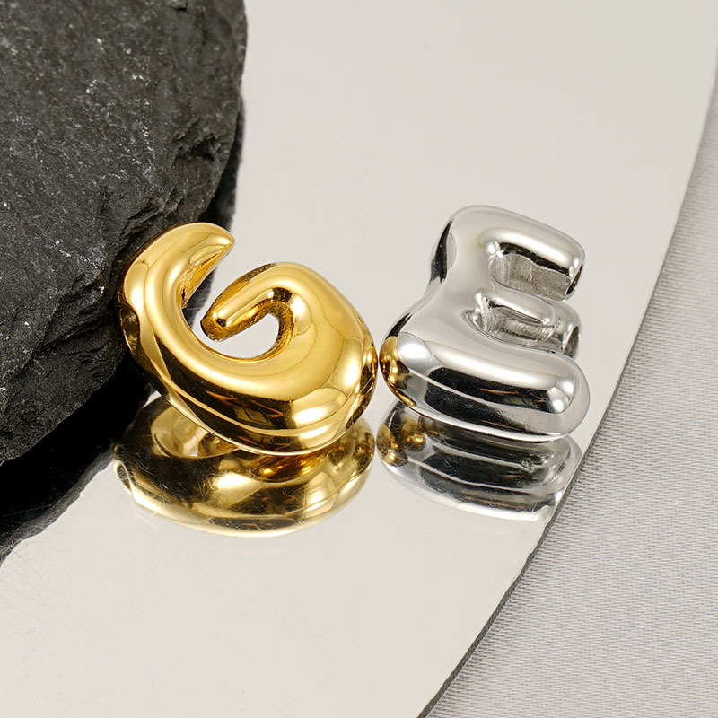 17*16mm Jewelry Making Size 1 Piece 17*16mm 304 Stainless Steel 18K Gold Plated Letter DIY Jewelry Accessories Pendant