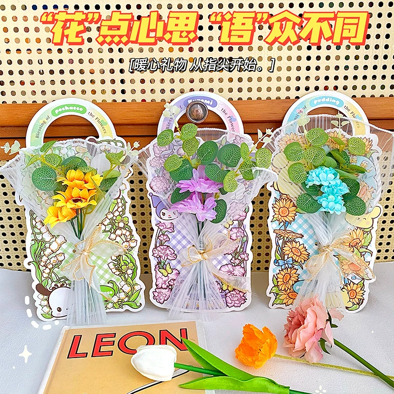 Букет на день рождения ручной работы поздравительная открытка День учителя Праздник середины осени подарок поздравительная открытка DIY Дети ручной работы бессмертный букет материал