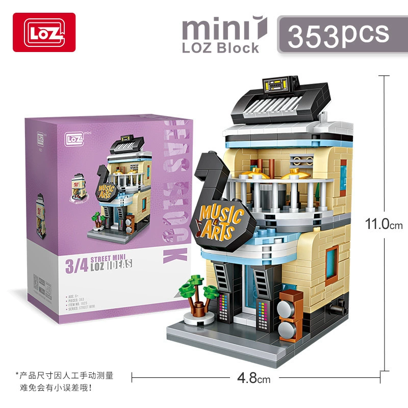 Lizhi LOZ Street View, мелкие строительные блоки, самостоятельная сборка, игрушка, мини-модель, строительные украшения, детский подарок, трансграничный
