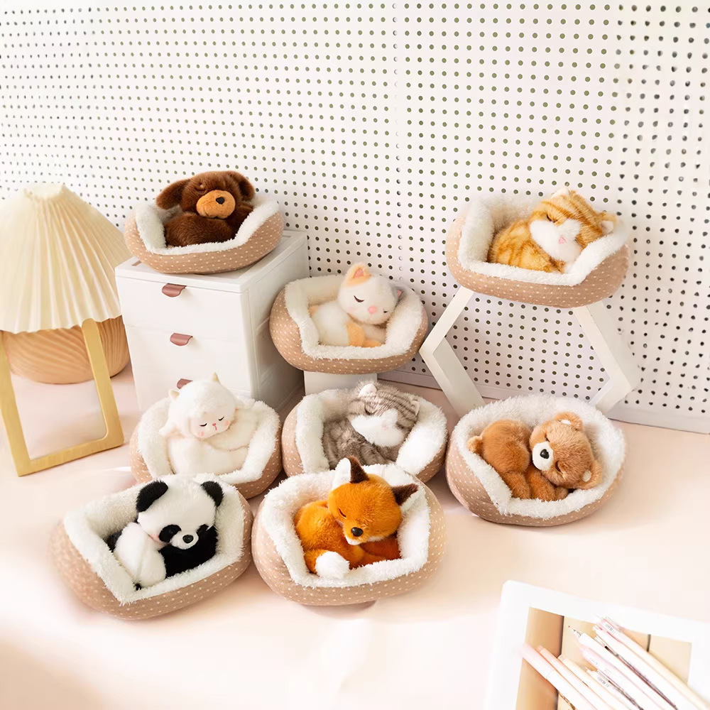 可爱爆款萌宠动物趴趴窝毛绒玩具摆件公仔送女朋友礼物可爱萌物