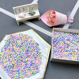 Candy color foam ball diy flow star gift box decoration gift wave ball filler color small particle ball