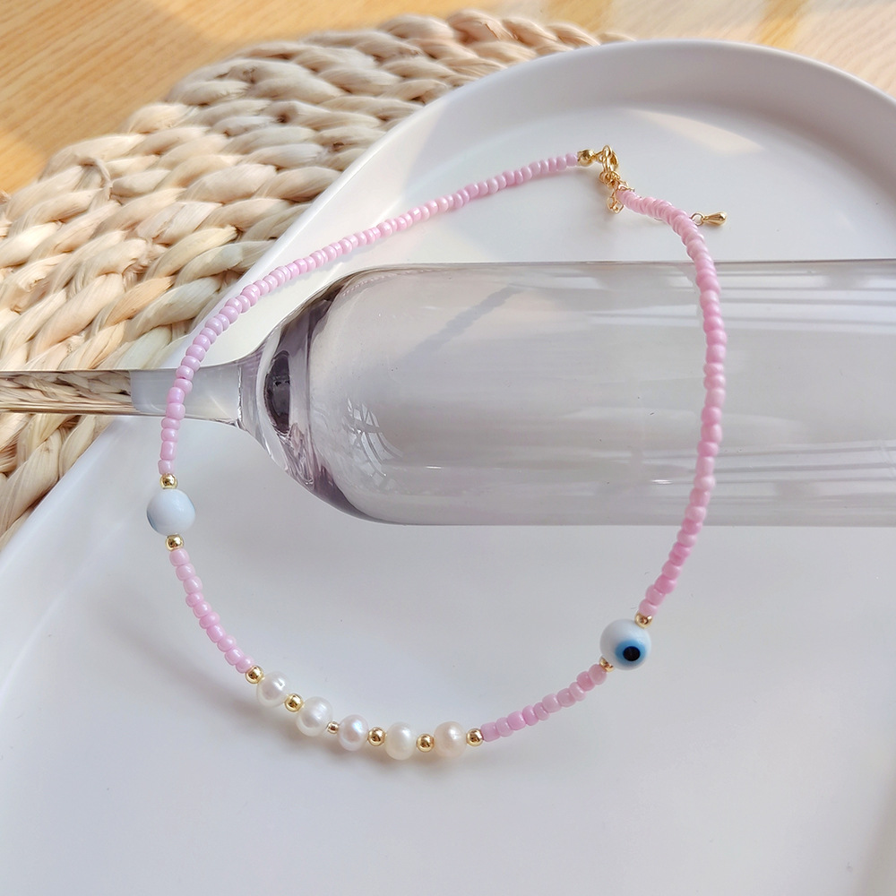 Knitting Design Fashion Geometric Mixed Materials Knitting Women's Necklace