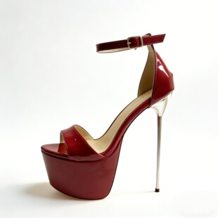 �W��վ���ԕr�b�߸�Ь�tɫ�_�R���ˮ̨�yɫ����ЬŮheels sandal