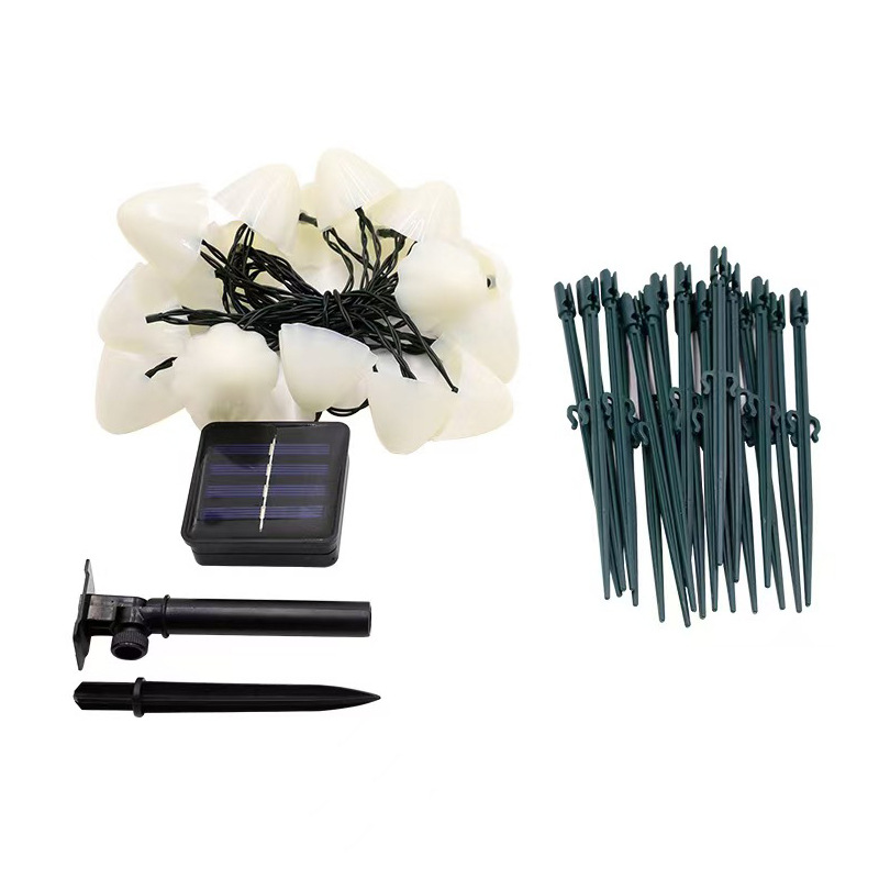 LED solar simulación pequeña lámpara de campo de hongos al aire libre patio césped decoración impermeable atmósfera lámpara de paisaje