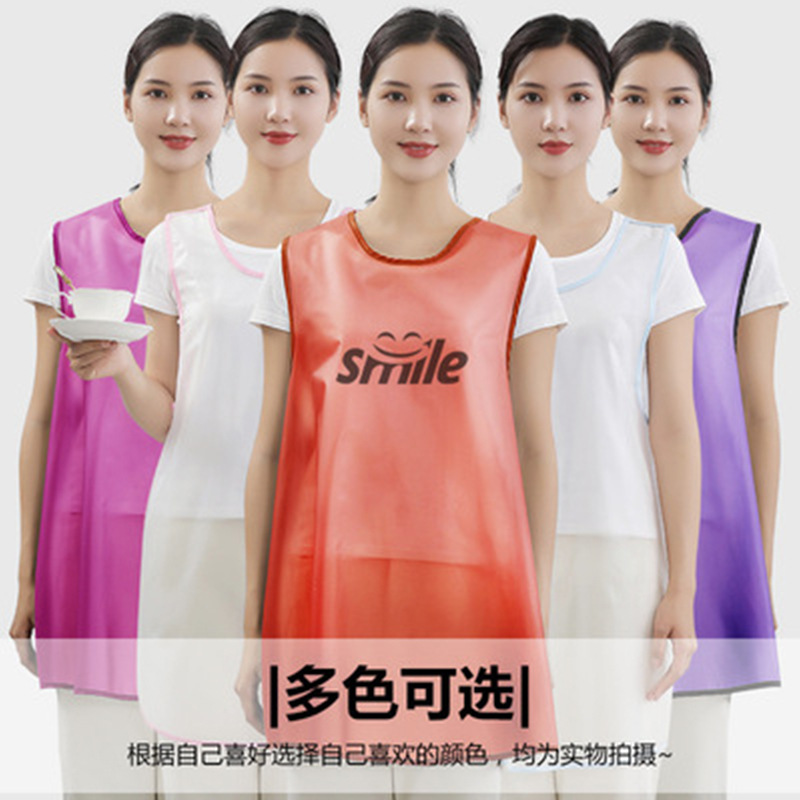 Transfronterizo delantal TPU femenino velcro transparente cantina sobretodo a prueba de aceite de delantal acuático desechable fábrica al por mayor encargo