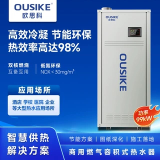 低氮冷凝式燃气容积式热水器热水锅炉商用酒店学校医院泳池大流量
