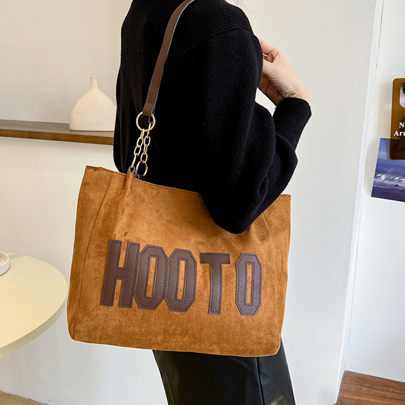 Versión coreana del bolso grande para mujer otoño 2022 nuevo sentido de la moda para mujer bolso de hombro de gran capacidad moda estilo occidental bolso de letras para mujer