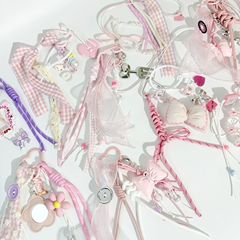 miu系挂饰潮玩盲盒包挂饰diy拉布布盲盒挂饰配件粉色系列现货批发