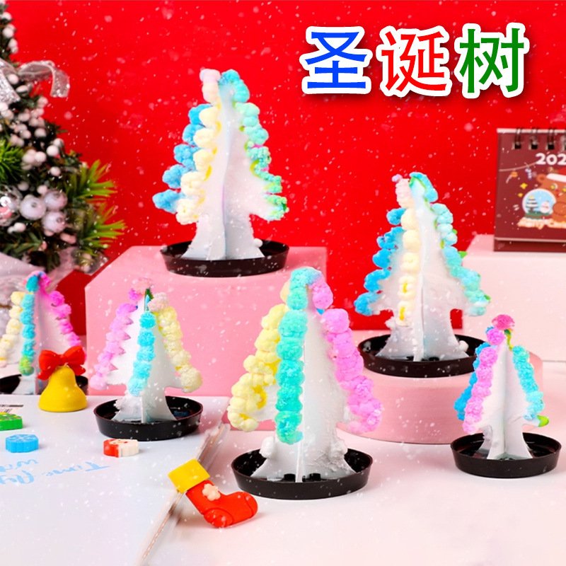 Paper Tree Blossoms Magic Christmas Tree DIY Kidsren's Science Experiment Watering Christmas Colorful Crystal Puzzle Science