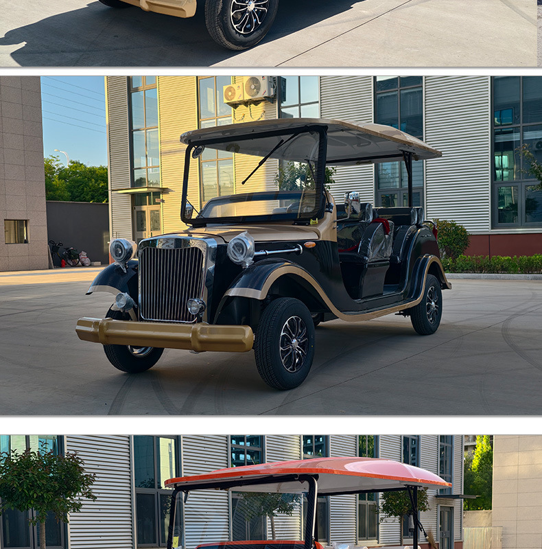 8-Seater Electric Sightseeing Car for Tourist Areas, Real Estate Sales Offices, House Viewings, Hotel Receptions, and Vintage Car Tours