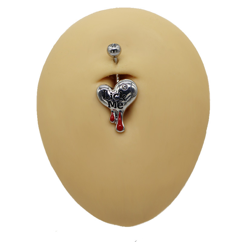 Heart Letter Belly Button Ring Piercing Jewelry For Women_voghion.com