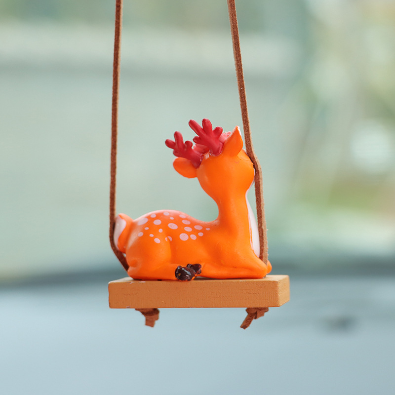Yilu Shunfeng cartoon sika deer Car Rearview Mirror car pendant car decoration supplies car pendant pendant