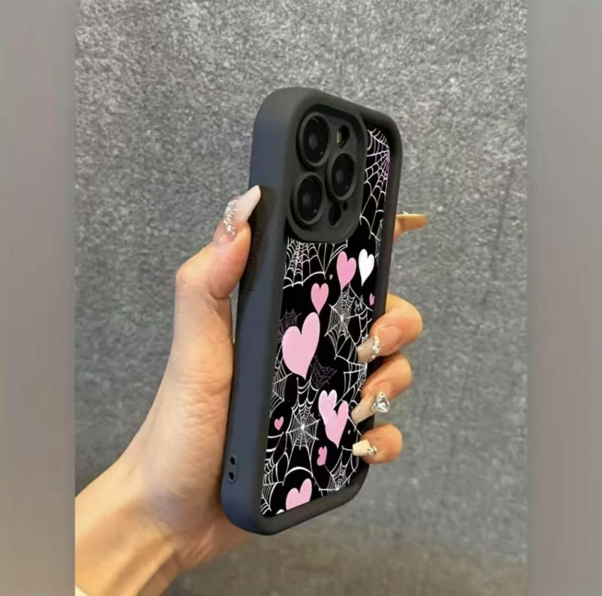 Telaraña amor para iphone16pro funda para teléfono móvil Apple 15/14/13promax nuevo 12x Europa y América