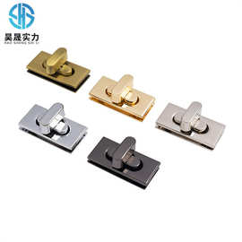 厂家直销五金配件箱包手袋装饰扣 浅金锌合金女包包锁扣按扣批发