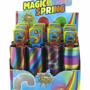Factory Direct children's educational baby Diamond gilding mix rainbow ring magic ring spring jengle 5.2cm * 15