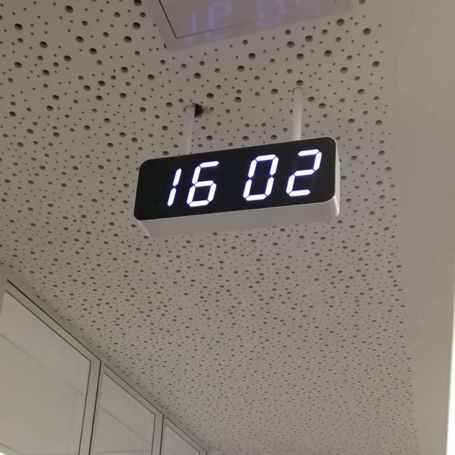 无线自动授时LED数字同步时钟，4G、卫星、北斗校对走时精度