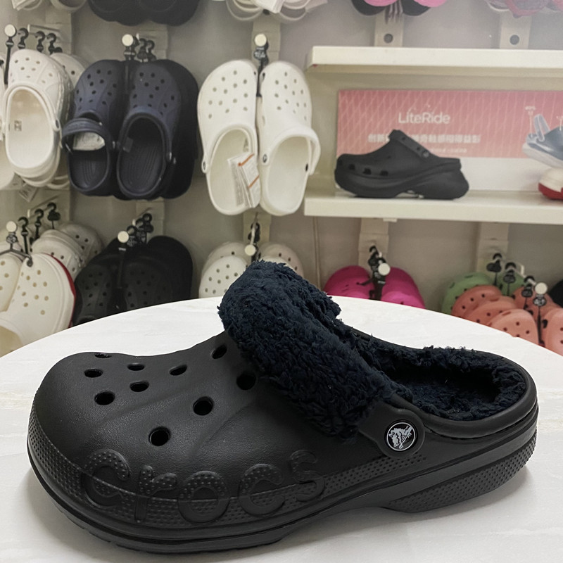 Croc shoes, Beiya warm fleece-lined unisex couple's outdoor shoes, women's fleece-lined slippers | 206633