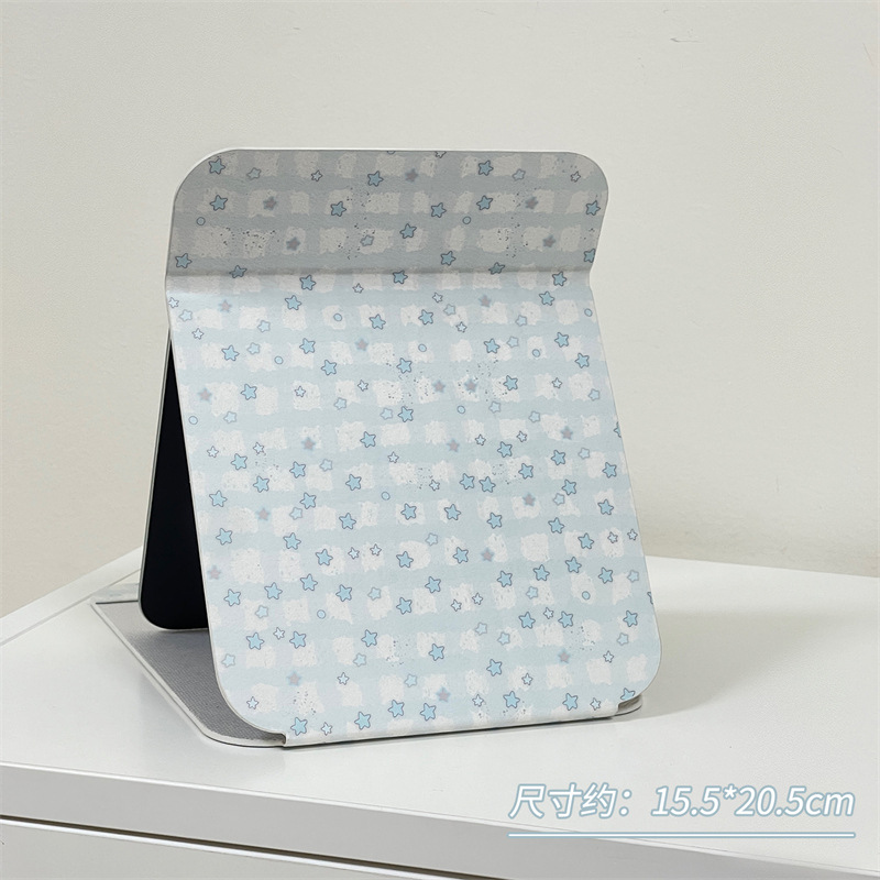 Espejo de maquillaje de escritorio estrella de dibujos animados pequeño espejo plegable portátil de viaje espejo de maquillaje espejo de maquillaje simple