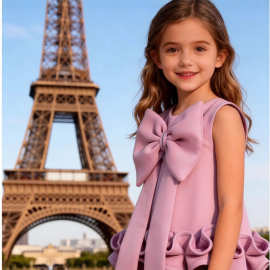 ins儿童连衣裙背心礼服裙蝴蝶结生日裙时尚甜美女孩公主裙