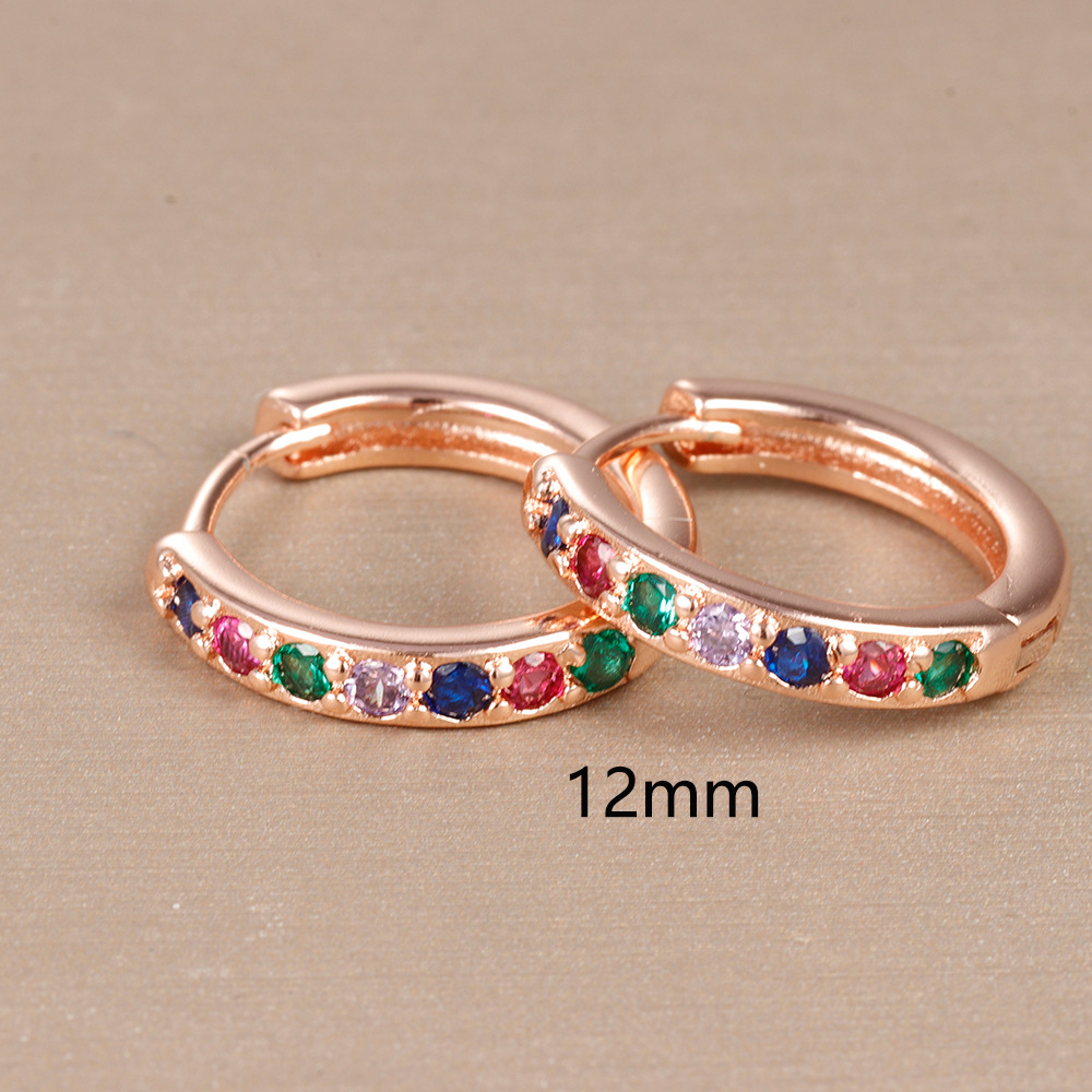 15g Weight Rhinestones Inlay Material Earrings Classification 1 Pair Quantity Daily Occasion Copper Material Geometric Pattern Women's Gender Plating, Inlay Design Simple Style Style 1 Pair Simple Style Geometric Plating Inlay Copper Rhinestones Earrings 5