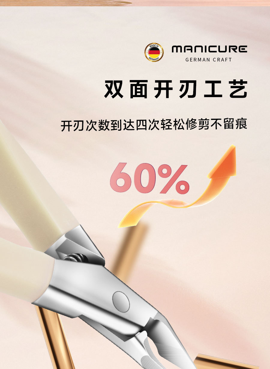 高质量不锈钢死皮剪套装死皮钳指甲刀高档盒装修甲美甲工具套装