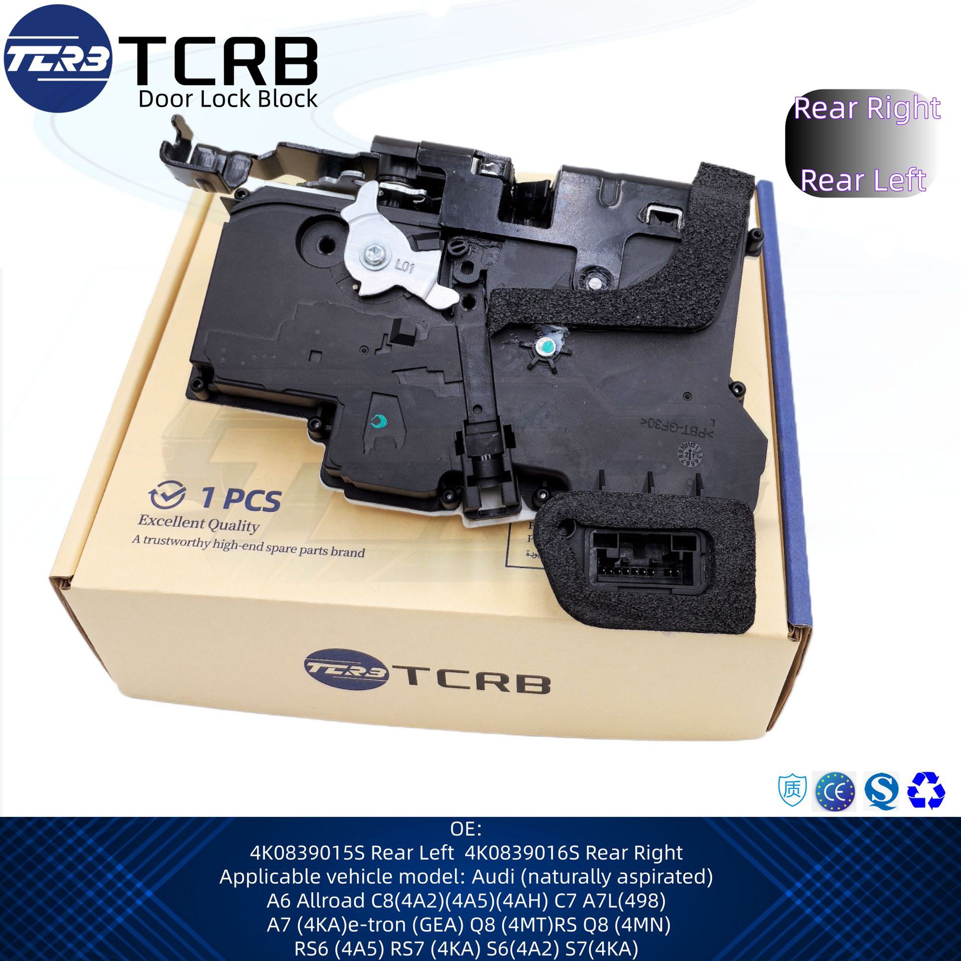 Cross-Border Hot-Selling 4K1837015H Front Left Door Lock Block Suitable for Audi C8 4K0839015S