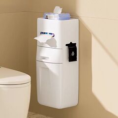 壁掛けゴミ箱浴室新しいゴミ箱家庭用トイレラックオフィス多機能サイドラック