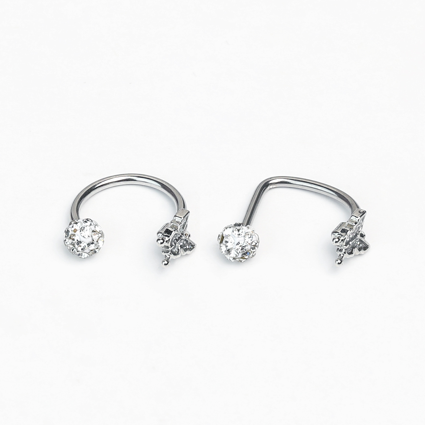 Pointed titanium steel lip stud product view
